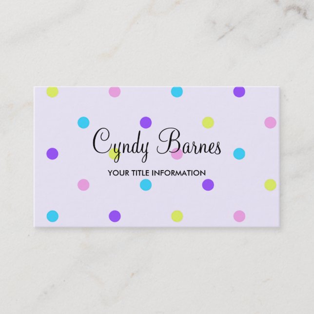 Colourful Dots Business Card (Front)