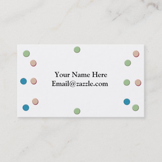 Colourful Dots Business Card Template (Front)