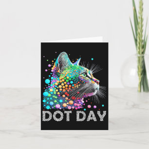 Colourful Dots Cat Lover Happy Dot Day Shirts Men  Card