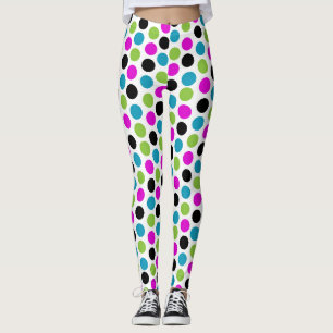 Colourful Dots Circle Pattern Leggings