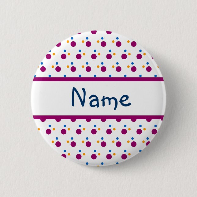 Colourful Dots Design 6 Cm Round Badge (Front)