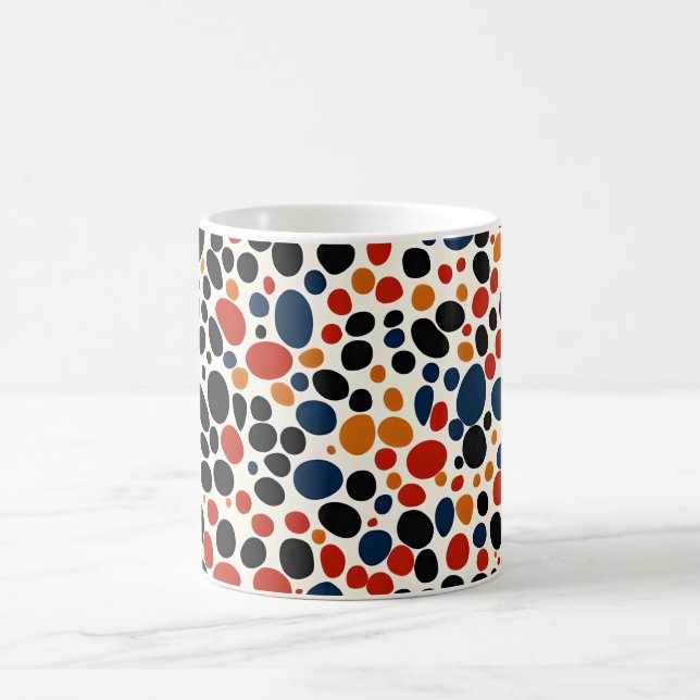 Colourful dots design  coffee mug (Center)