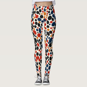 Colourful dots design leggings