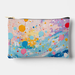 Colourful Dots Drips Splatters Accessory Pouch