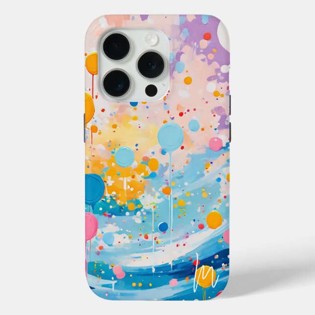 Colourful Dots Drips Splatters Case-Mate iPhone Case (Back)