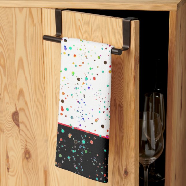 Colourful dots  kitchen towel (Thirds Fold)