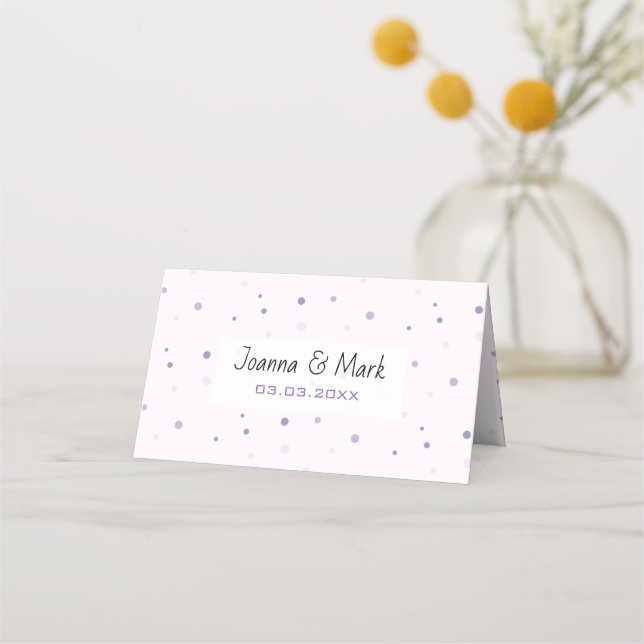 Colourful Dots Pattern Place Card (Back)