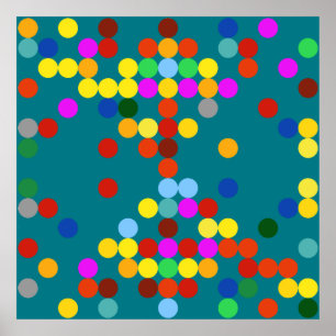 Colourful dots pattern poster