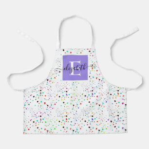 Colourful dots personalised apron