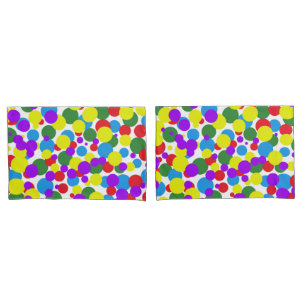 Colourful dots pillowcase
