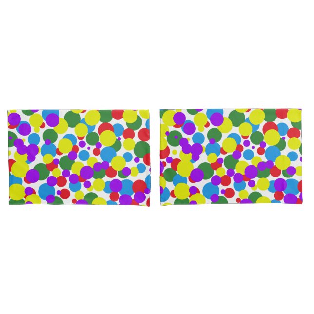 Colourful dots pillowcase (Front-Set)