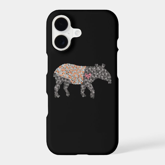 Colourful Dotted Malayan Tapir Case-Mate iPhone Ca (Back)