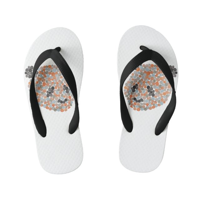 Colourful Dotted Panda Bear Kid's Flip Flops (Footbed)