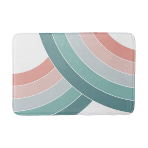 Colourful double arches in retro style bath mat