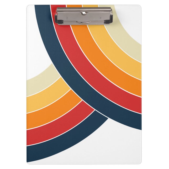 Colourful double arches in retro style clipboard (Front)