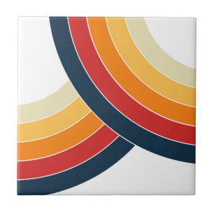 Colourful double arches in retro style tile