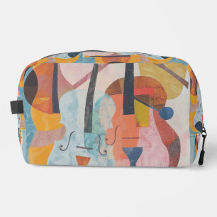 Colourful Double Bass Abstract Dopp Kit