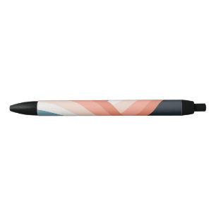 Colourful double retro style rainbow black ink pen