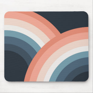Colourful double retro style rainbow mouse mat