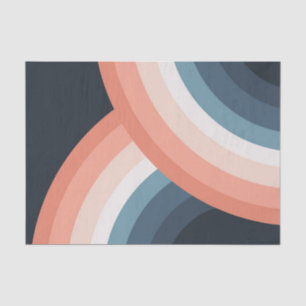 Colourful double retro style rainbow tissue paper