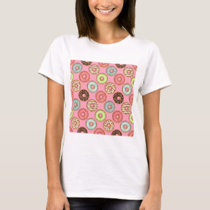 Colourful Doughnut Pattern Cute Sweet Treats T-Shirt