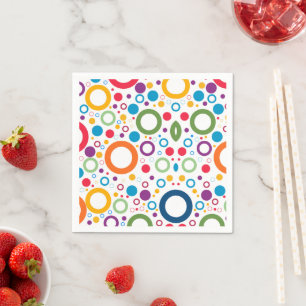 Colourful Doughnut Pattern Party Napkin