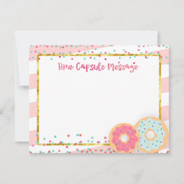 Colourful Doughnut Time Capsule Note Card Guestboo (Front)