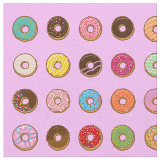 Colourful Doughnuts Fabric
