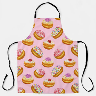 Colourful Doughnuts: Hand Drawn Watercolor Apron