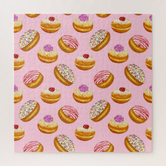 Colourful Doughnuts: Hand Drawn Watercolor Jigsaw Puzzle