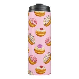 Colourful Doughnuts: Hand Drawn Watercolor Thermal Tumbler