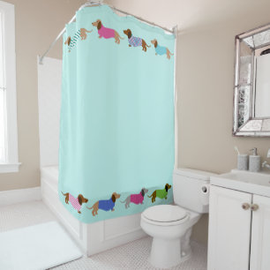 Colourful Doxies Shower Curtain
