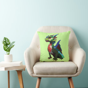 Colourful Dragon Art Cushion