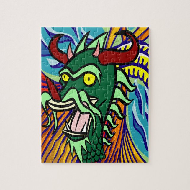 Colourful Dragon Art Jigsaw Puzzle (Vertical)