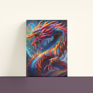 Colourful dragon Canvas Print