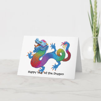 Colourful Dragon Chinese New Year card