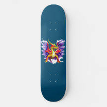 Colourful Dragon Fantasy Skateboard