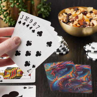 Colourful Dragon Playing Card