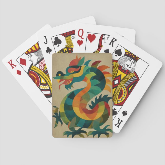 Colourful Dragon Playing Cards (Back)