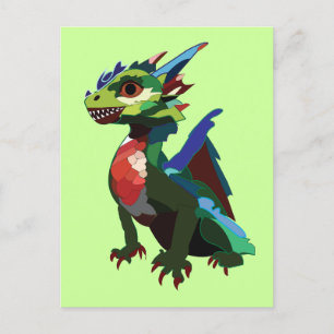 Colourful Dragon Postcard