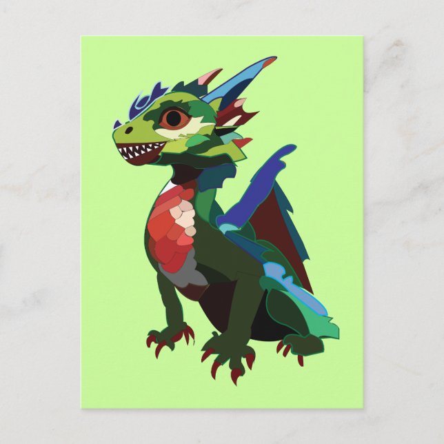 Colourful Dragon  Postcard (Front)
