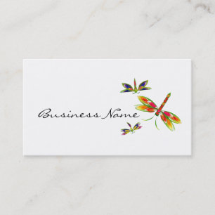 colourful dragonflies business cards