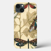 Colourful Dragonflies Floating Above Leaves
