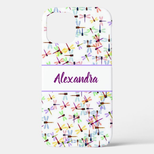 colourful dragonflies personalised Case-Mate iPhone case (Back)