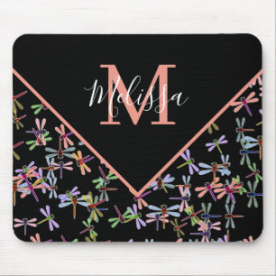 Colourful dragonflies personalised mouse mat