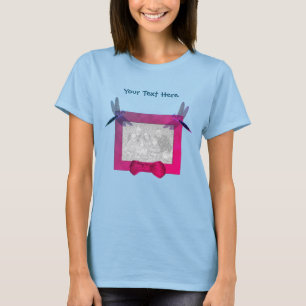 Colourful Dragonflies Photo Frame T-Shirt