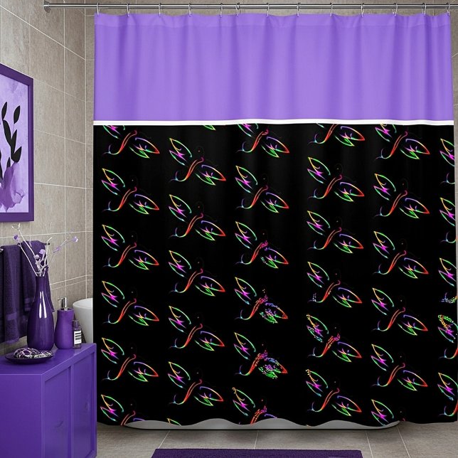 Colourful dragonflies shower curtain (Creator Uploaded)