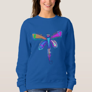 Colourful Dragonfly Abstract Art to Wear Sweatshirt