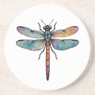 Colourful Dragonfly Coaster