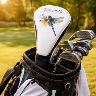 Colourful Dragonfly customisable Golf Head Cover